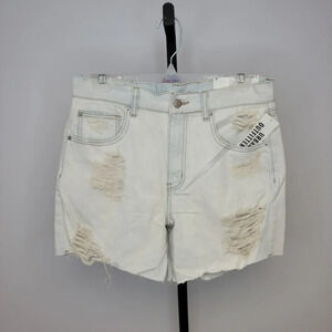 Urban Outfitters BDG Dropped  Rise Shorts Denim Jean Distressed Size 30 NWT